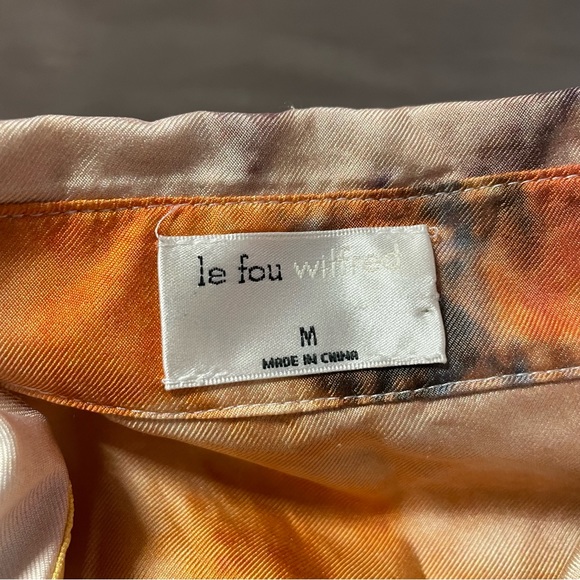 Aritzia Le Fou Wilfred Celestine Silk Long Sleeve Button Down - Picture 4 of 6